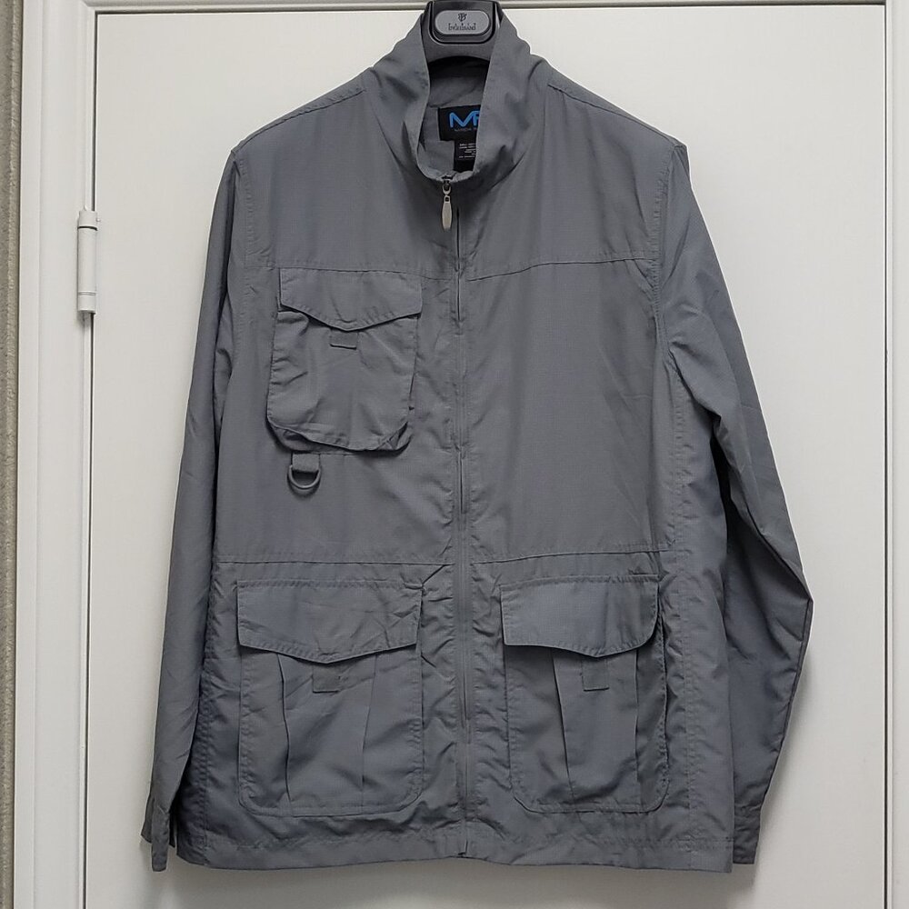 Mack Russo Mens Fishing Shirt Jacket XL Full Zip Long Sleeve Ripstop Lined